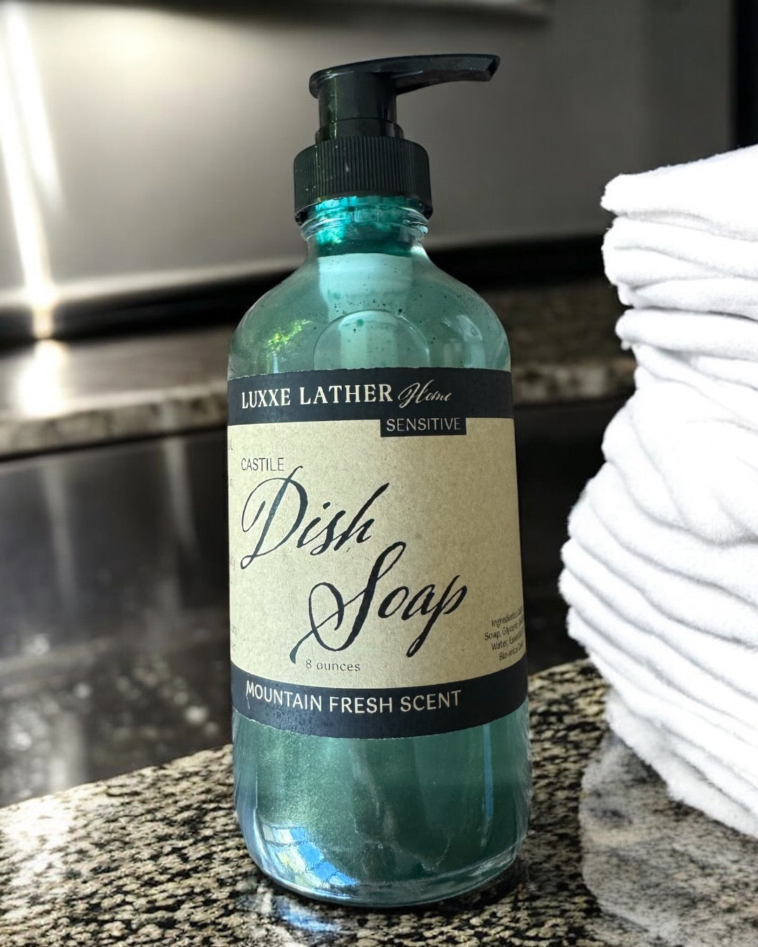 Super Concentrated Castile Liquid Dish Soap - Mountain Fresh