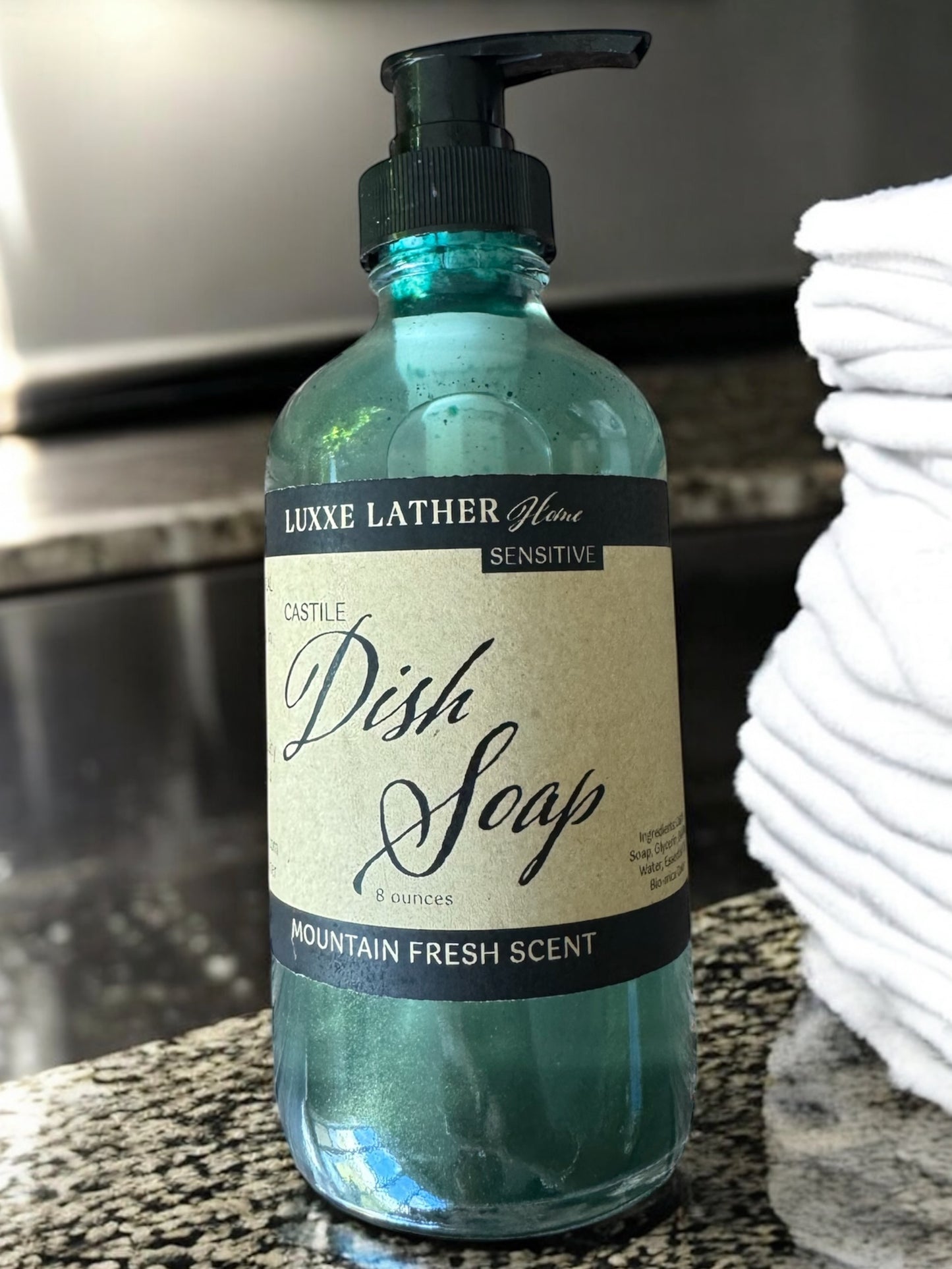 Super Concentrated Castile Liquid Dish Soap - Mountain Fresh