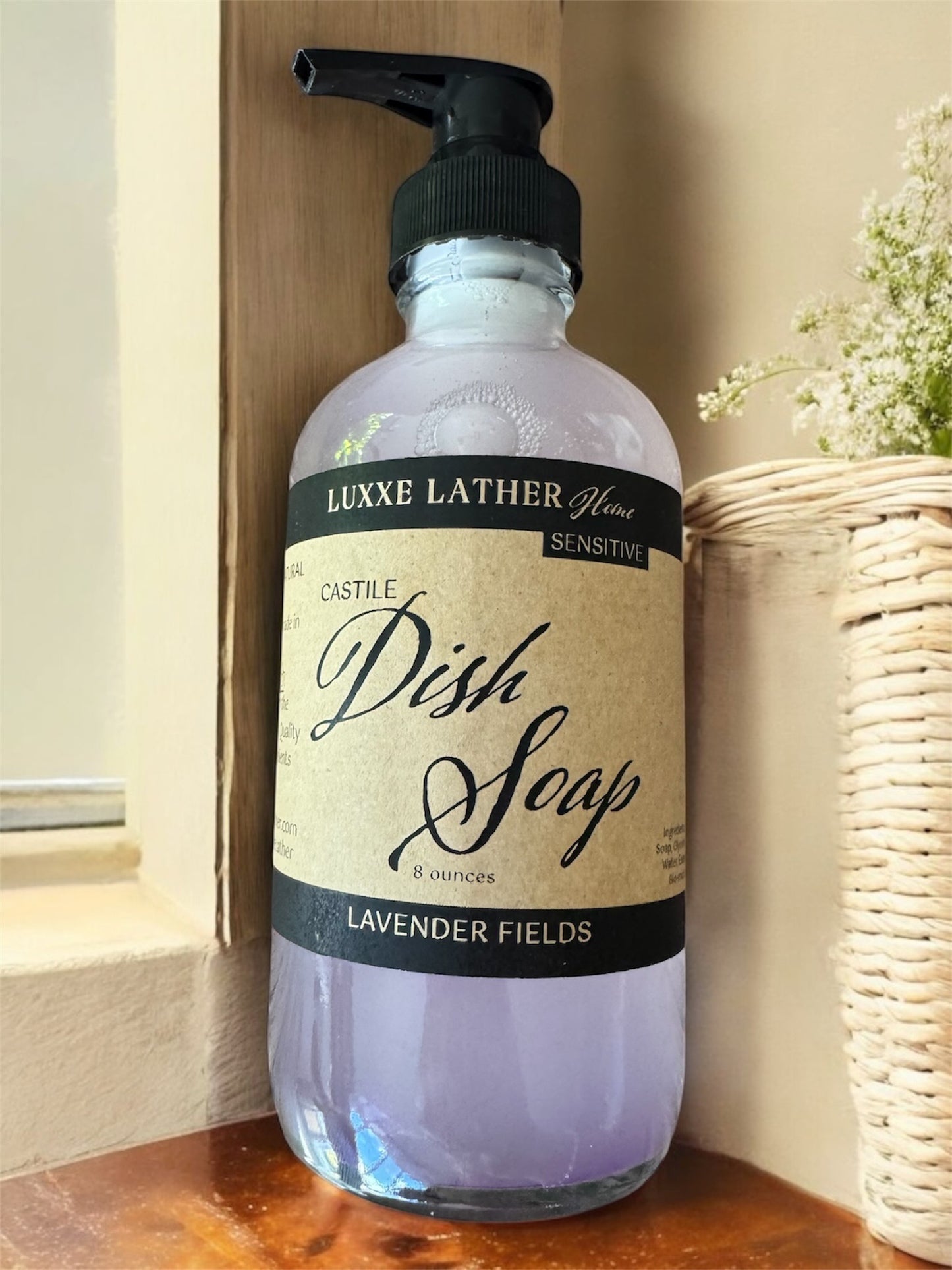 Super Concentrated Castile Liquid Dish Soap - Lavender Fields